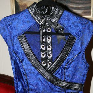 Lip Service Hollywood Geisha Highland Hanamachi Top Blue Large